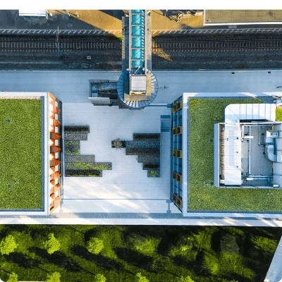 Luftaufnahme-Gruendaecher